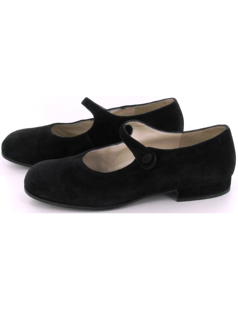 Ballerines CHANEL en daim noir T 36