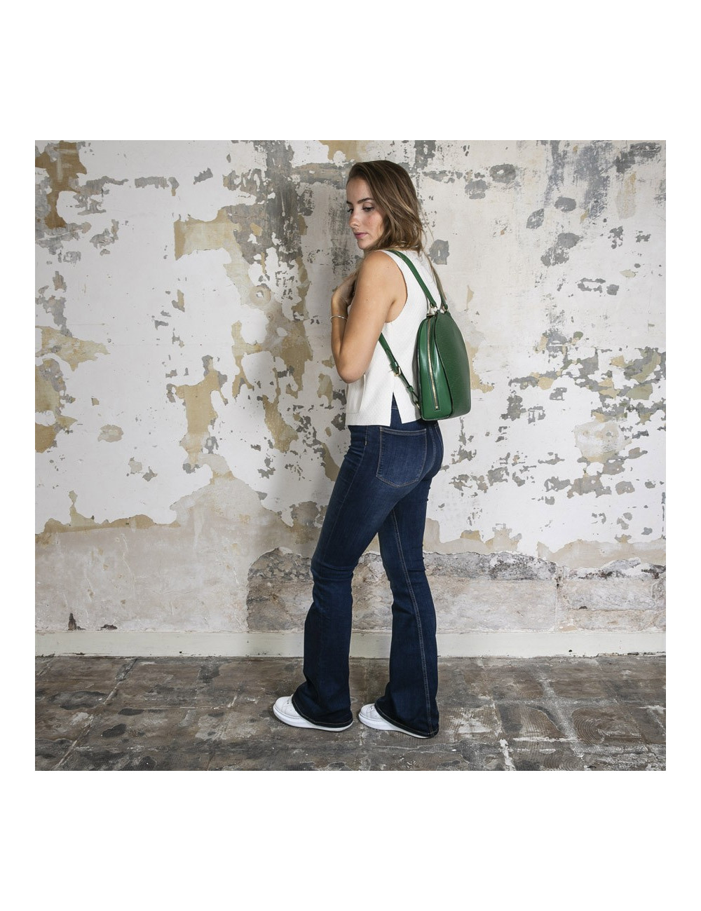 LOUIS VUITTON backpack in green epi leather