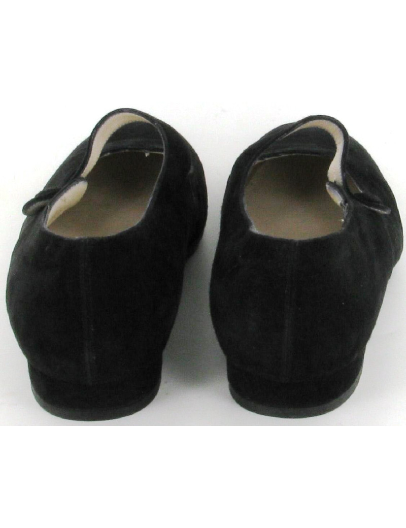Ballerines CHANEL en daim noir T 35.5