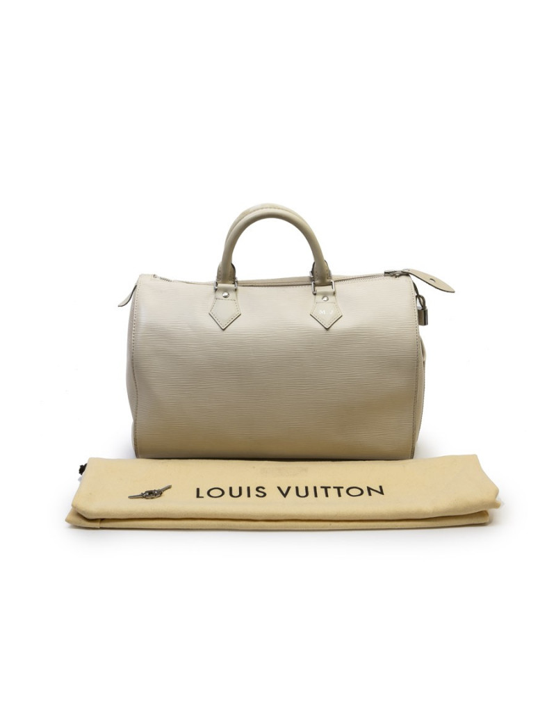 Sac "SPEEDY" Louis Vuitton cuir épi  blanc
