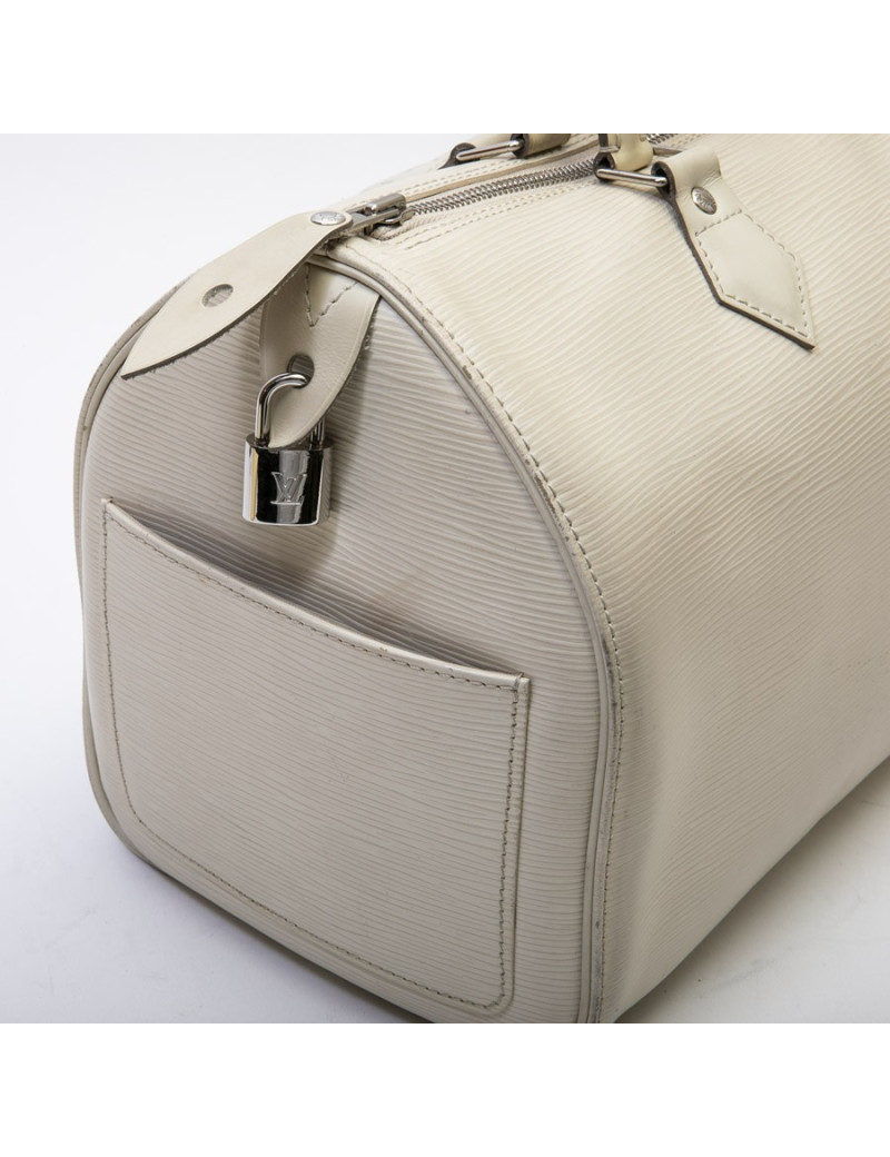 Sac "SPEEDY" Louis Vuitton cuir épi  blanc