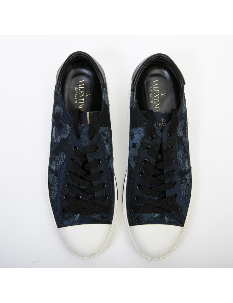 Tennis T 44 VALENTINO Hommes toile brodée bleue