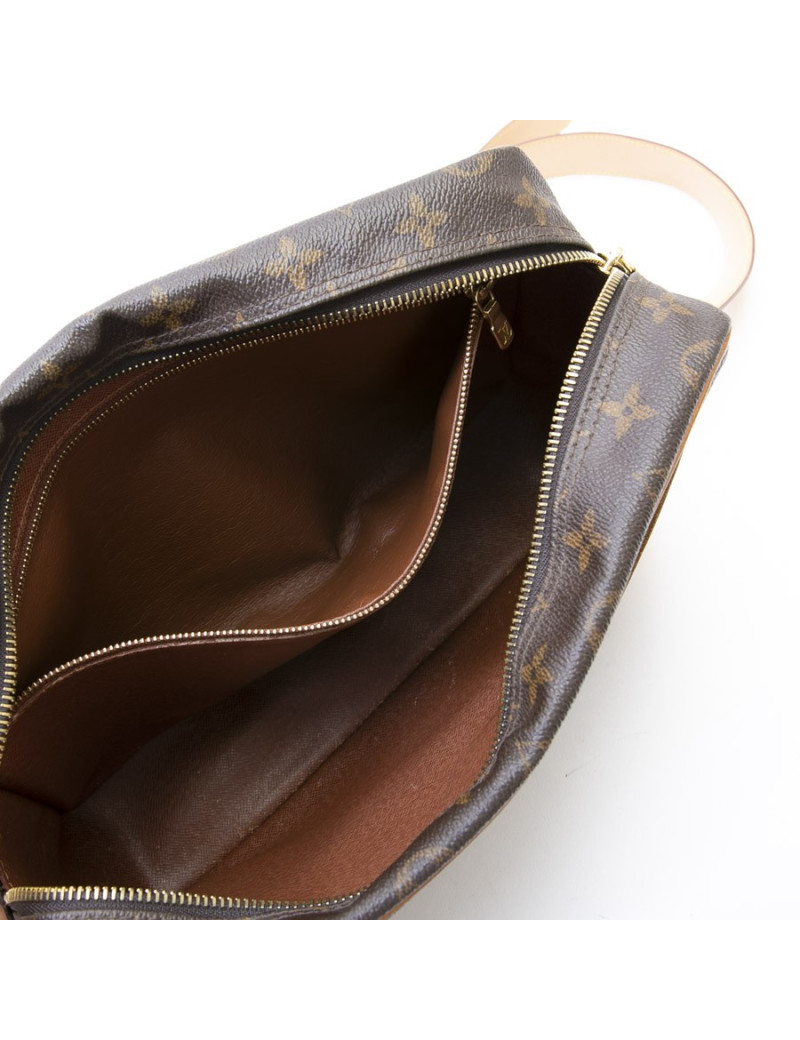 Sac besace bandoulière Louis Vuitton en toile monogram et cuir de veau