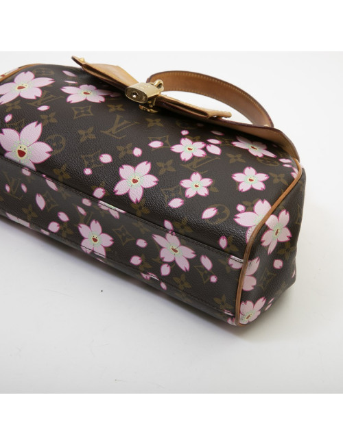 Sac LOUIS VUITTON "cherry blossom" Takashi Murakami toile Monogram marron fleurs roses