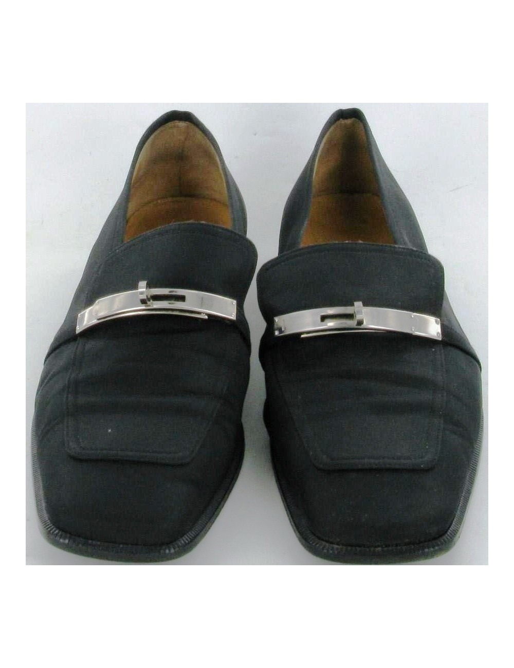 Mocassins HERMES Kelly noir T 38