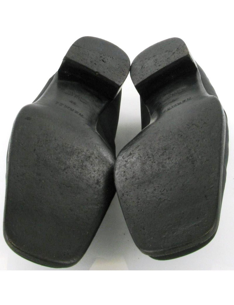 Mocassins HERMES Kelly noir T 38
