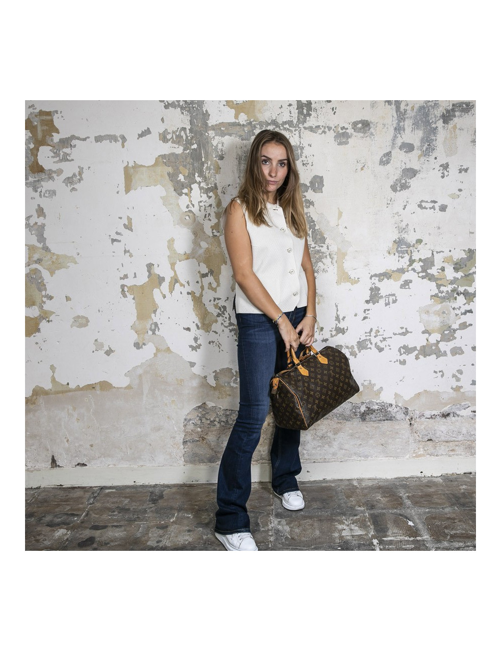 Sac speedy 30 LOUIS VUITTON toile monogram Vintage