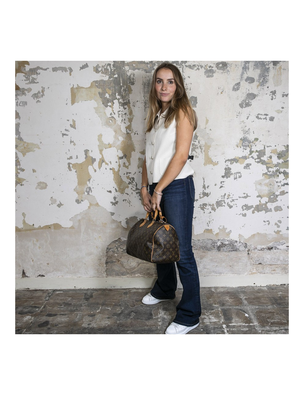 Sac speedy 30 LOUIS VUITTON toile monogram Vintage