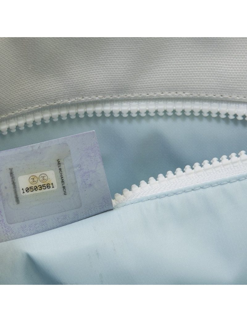 Sac de plage CHANEL en toile imprimé