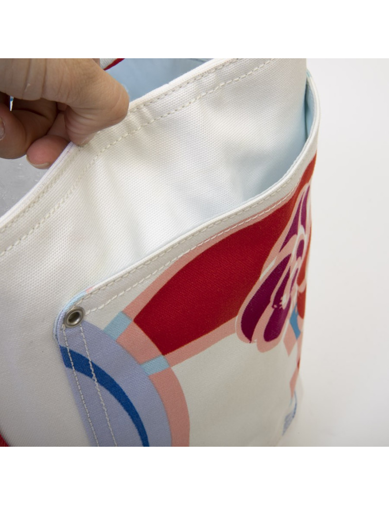 Sac de plage CHANEL en toile imprimé