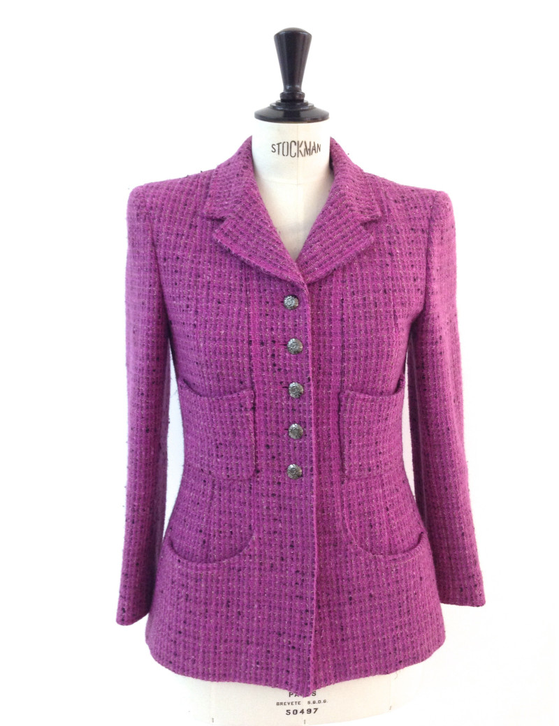 Veste CHANEL en tweed rose