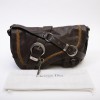 CHRISTIAN DIOR Vintage saddle bag in dark brown leather
