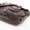 CHRISTIAN DIOR Vintage saddle bag in dark brown leather