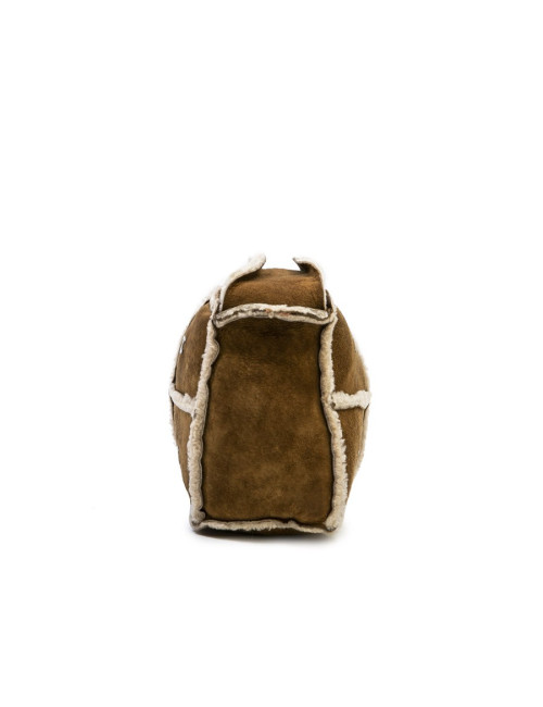 Sac CHANEL en peau retournée camel