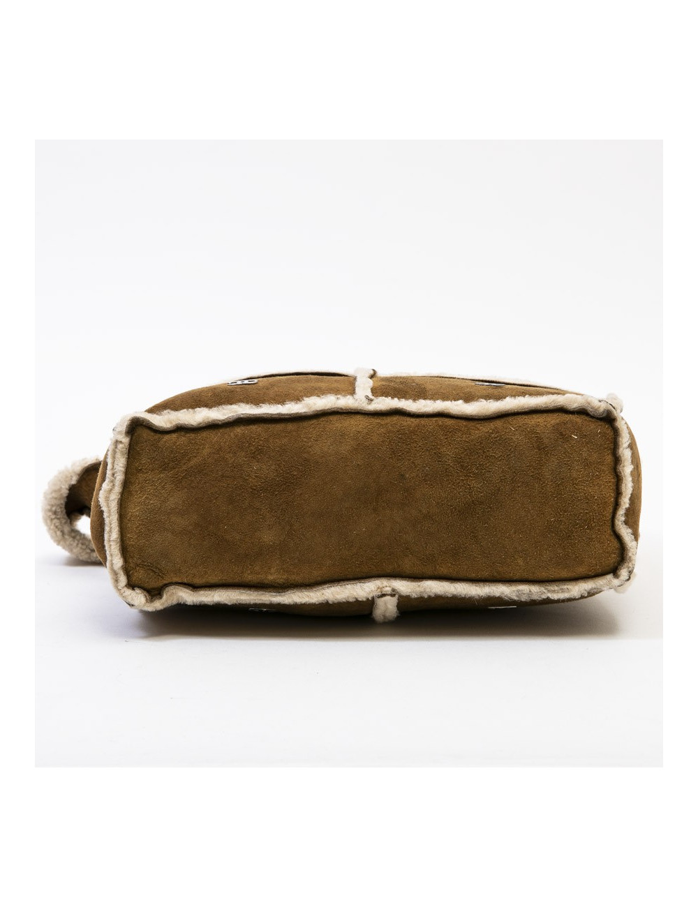 Sac CHANEL en peau retournée camel