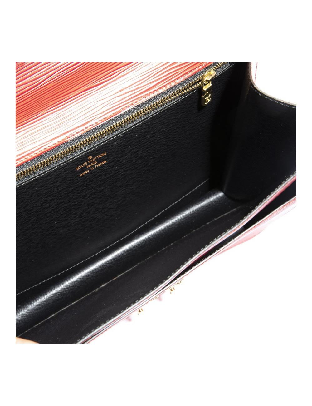 Sac cartable LOUIS VUITTON cuir épi rouge