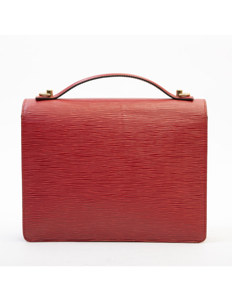 LOUIS VUITTON Monceau BB red epi leather bag