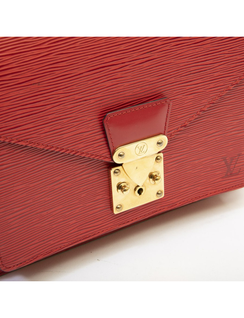 LOUIS VUITTON Monceau BB red epi leather bag