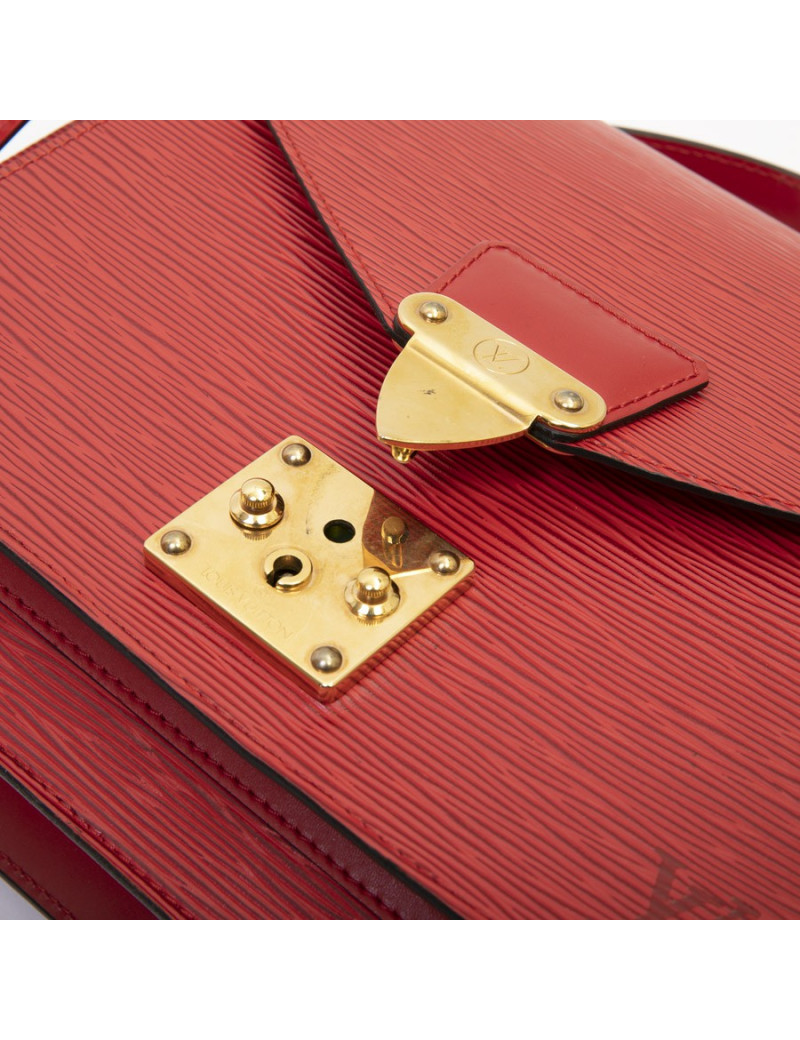 LOUIS VUITTON Monceau BB red epi leather bag