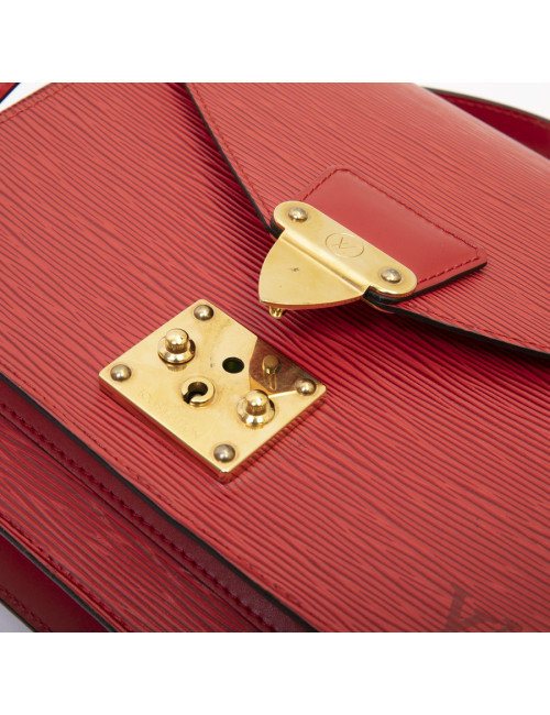 LOUIS VUITTON Monceau BB red epi leather bag