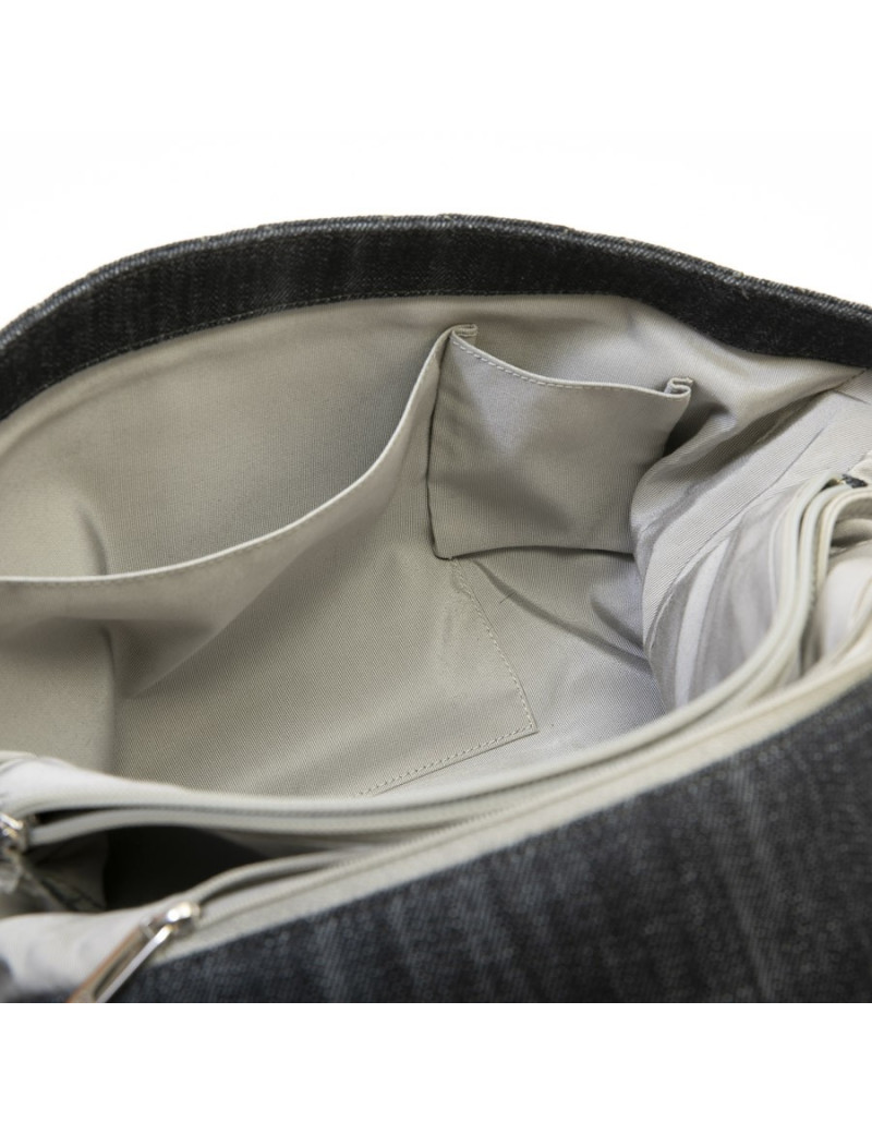 Sacoche CHANEL toile denim bleu