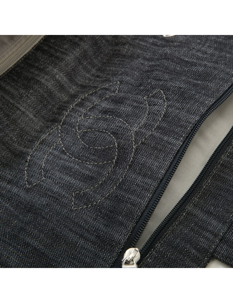 CHANEL bag in blue denim fabric