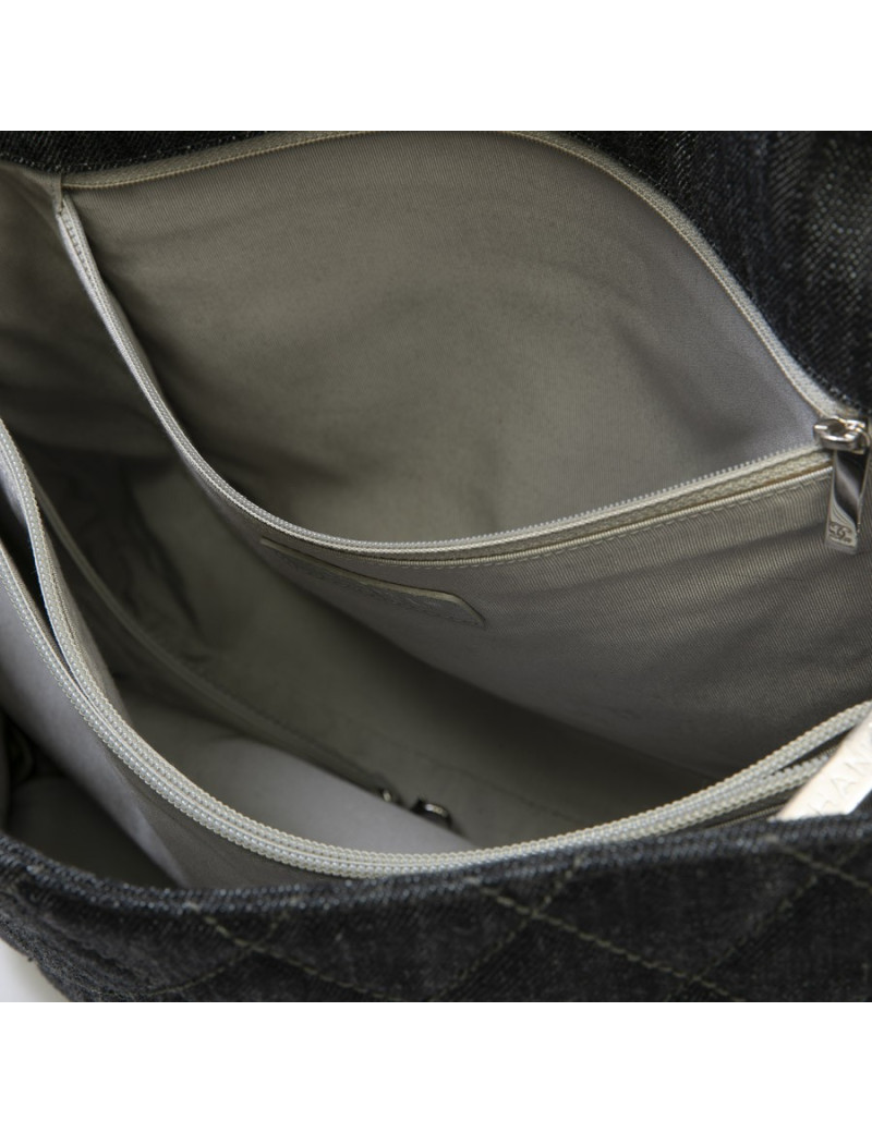 CHANEL bag in blue denim fabric