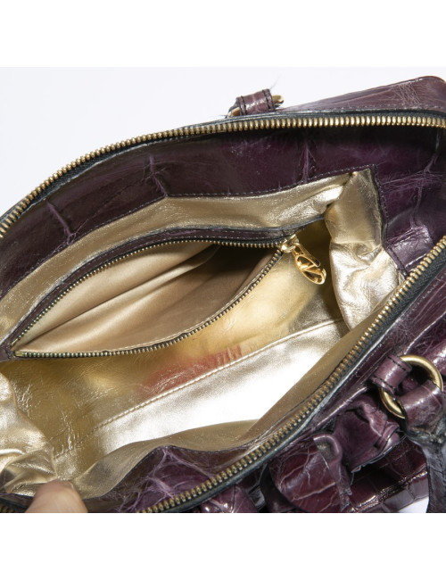 Sac VALENTINO GARAVANI en alligator violet