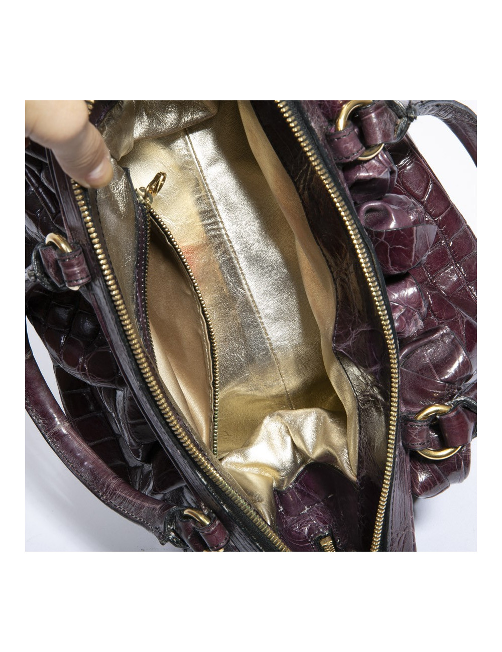 Sac VALENTINO GARAVANI en alligator violet