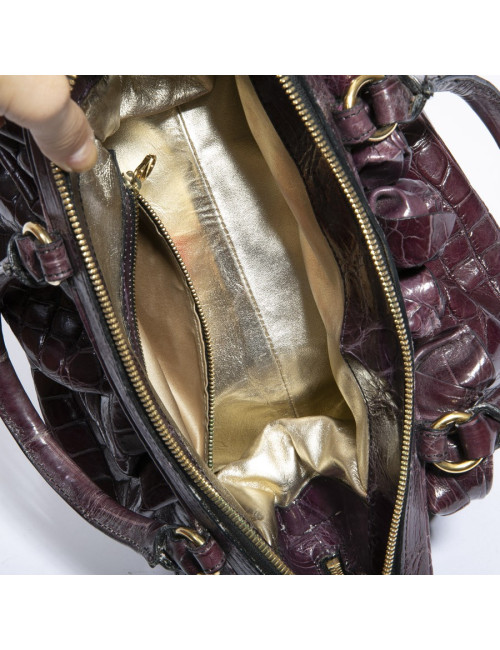 Sac VALENTINO GARAVANI en alligator violet