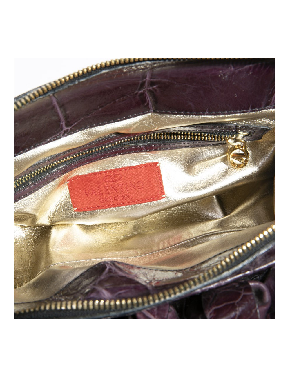 Sac VALENTINO GARAVANI en alligator violet
