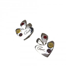 Boucles d'oreille clips CHRISTIAN LACROIX en métal argenté