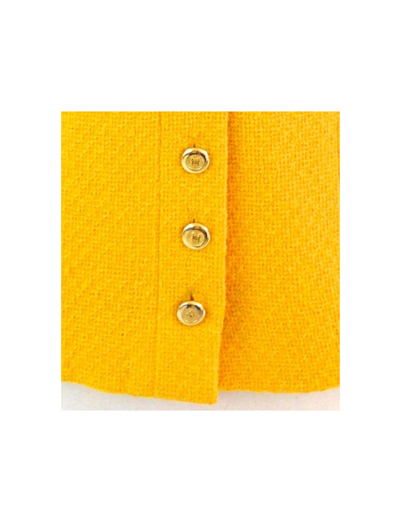Veste CHANEL en tweed jaune T 36