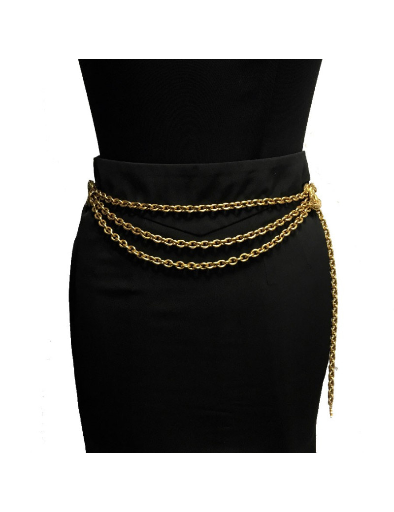 Ceinture CHANEL Triple chaînes dorées Vintage