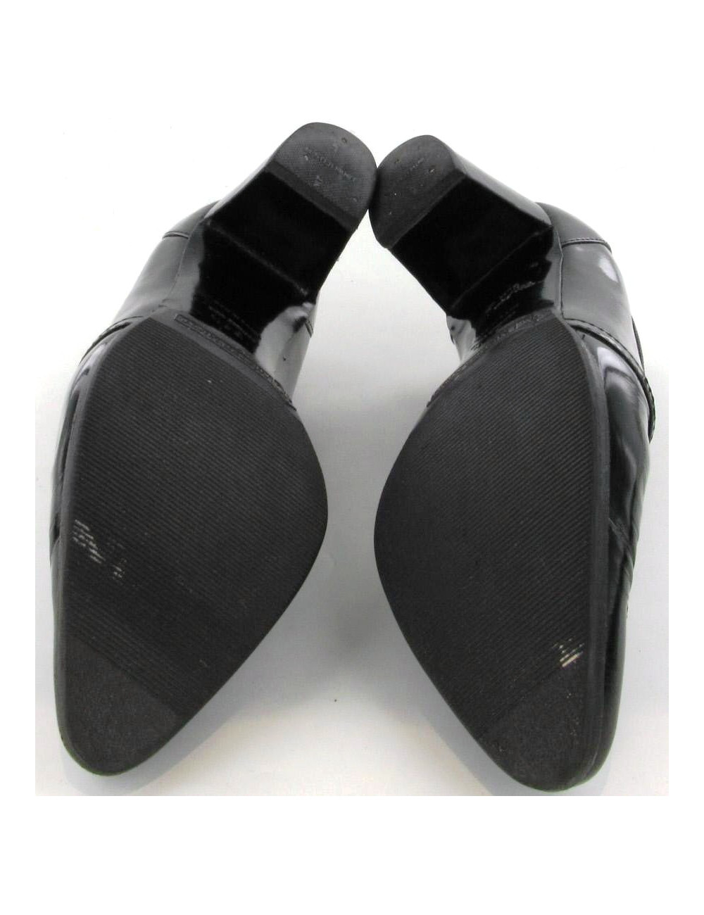 Escarpins HERMES façon mocassins vernis noir T 36.5