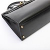 HERMES Kelly 32 vintage bag in black box leather