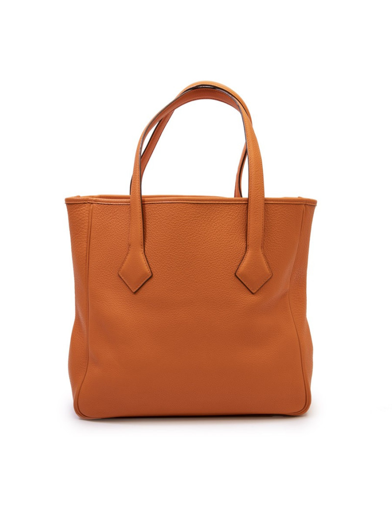 HERMES bag in orange clemence taurillon leather