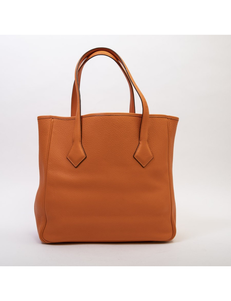 HERMES bag in orange clemence taurillon leather