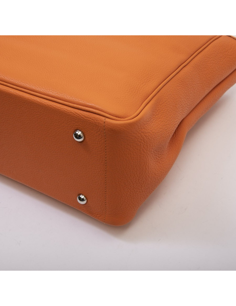 HERMES bag in orange clemence taurillon leather