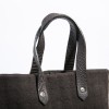 HERMES vintage bag in brown canvas and leather