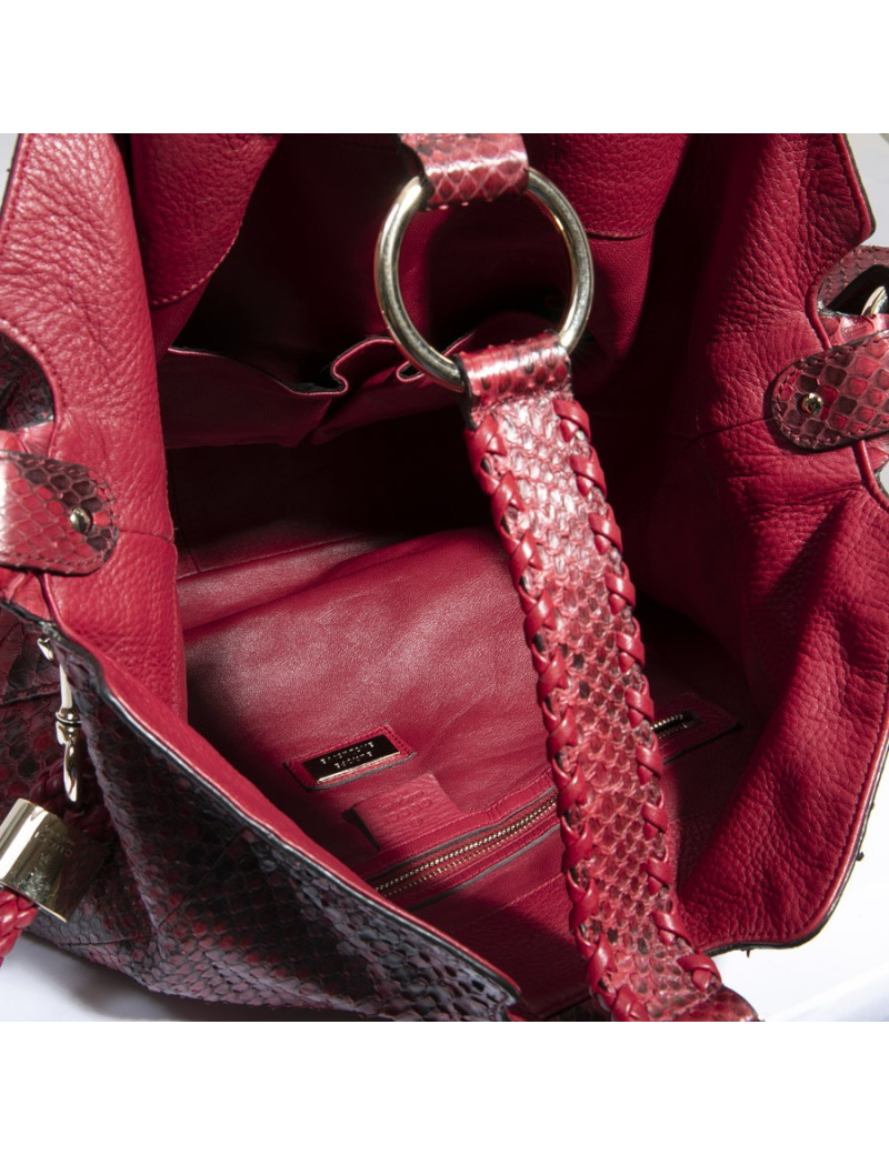 Sac GUCCI en python rouge