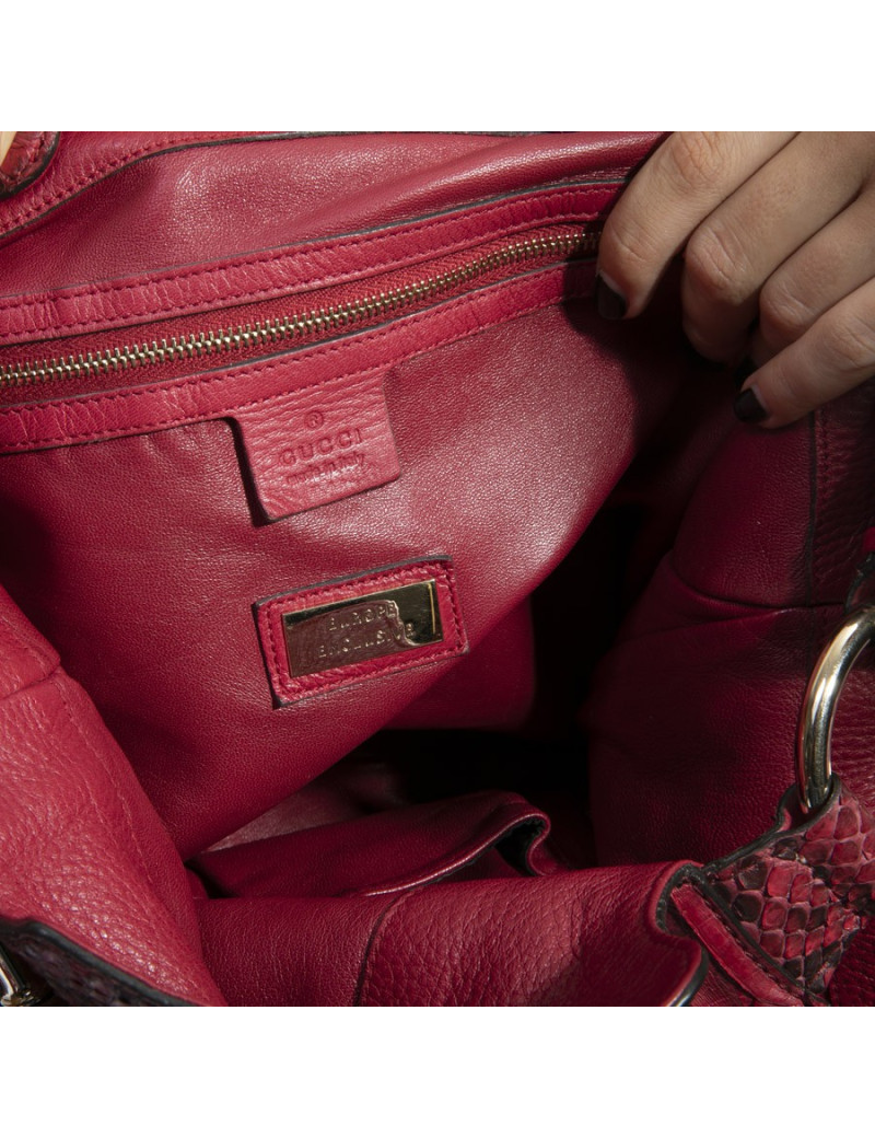 Sac GUCCI en python rouge