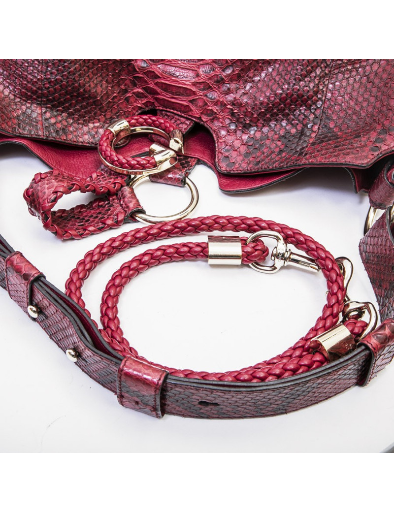 Sac GUCCI en python rouge