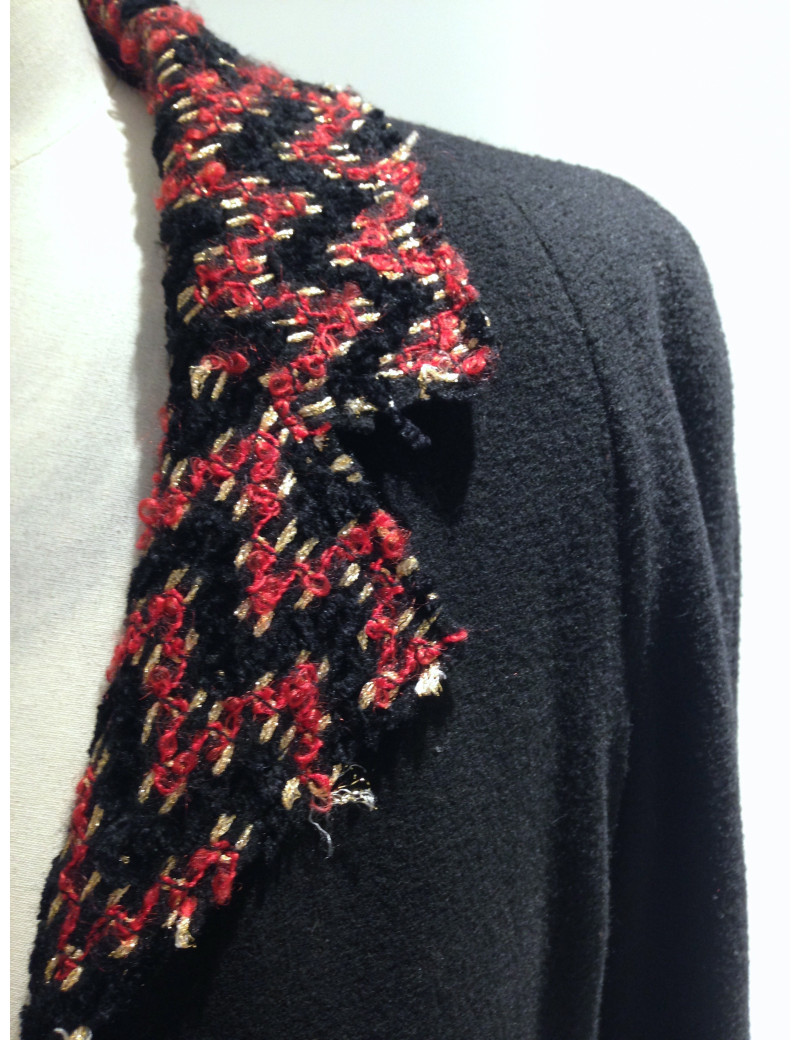 Veste CHANEL en laine, cachemire et tweed T 36