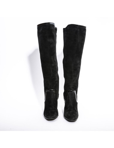 bOTTES t 38.5 PIERRE HARDI veau velours noir 2