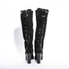 PIERRE HARDY boots in black velvet calfskin size 38.5FR
