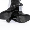 PIERRE HARDY boots in black velvet calfskin size 38.5FR