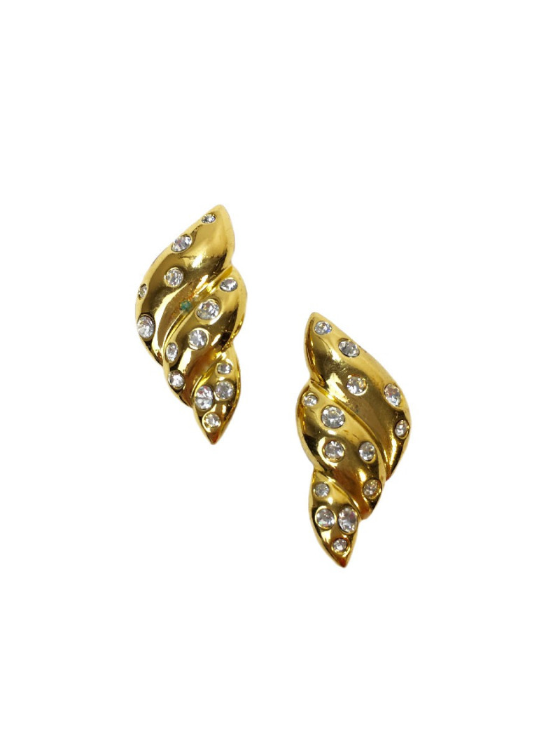 Broche clips YSL doré Vintage