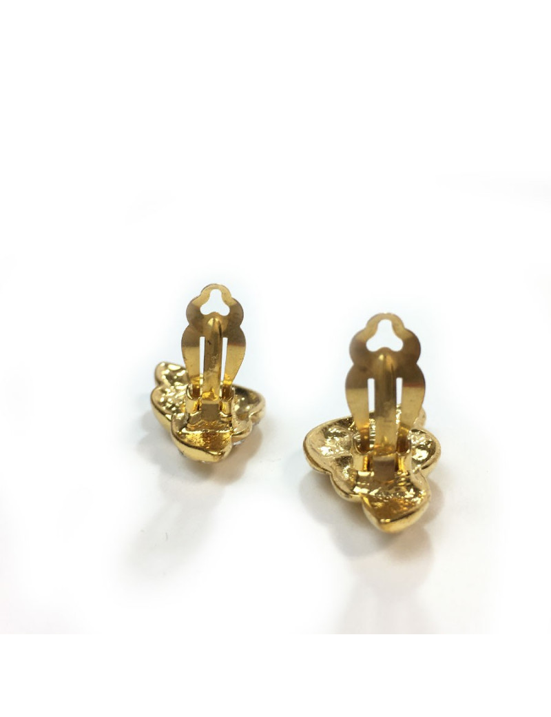 Boucles d'oreilles Clips YSL doré Vintage