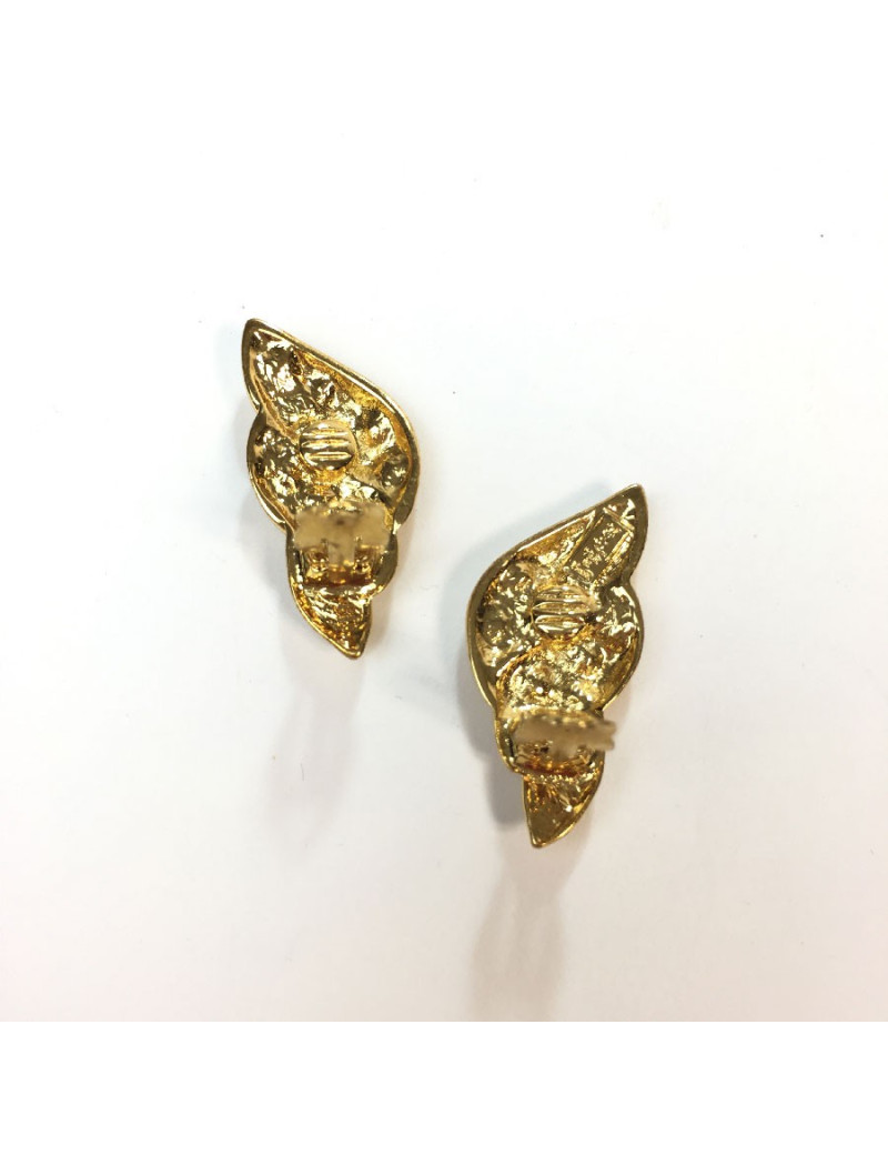 Broche clips YSL doré Vintage